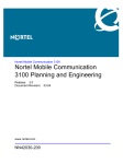 Avaya Mobile Communication 3100 Planning and Engineering User's Manual