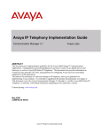 Avaya IP Telephony User's Manual