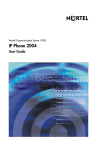 Avaya IP Phone 2004 User Guide