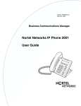 Avaya IP Phone 2001 User Guide