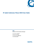 Avaya IP Audio Conference Phone 2033 User Guide