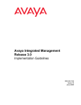 Avaya Integrated Management Release 3.0 User's Manual