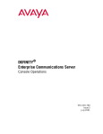 Avaya DEFINITY Enterprise Communications Server User's Manual
