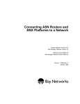 Avaya Connecting ASN Routers and BNX Platforms to a Network User's Manual