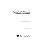 Avaya Configuring Traffic Filters and Protocol Prioritization User's Manual