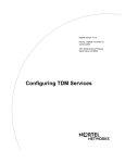 Avaya Configuring TDM Services User's Manual