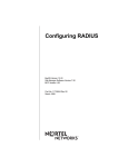 Avaya Configuring RADIUS User's Manual