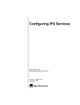 Avaya Configuring IPX Services User's Manual