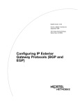 Avaya Configuring IP Exterior Gateway Protocols (BGP and EGP) User's Manual