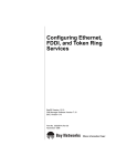 Avaya Configuring Ethernet, FDDI, and Token Ring Services User's Manual