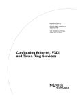 Avaya Configuring Ethernet, FDDI, and Token Ring Services User's Manual