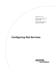 Avaya Configuring Dial Services User's Manual