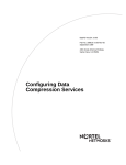 Avaya Configuring Data Compression Services User's Manual