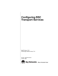 Avaya Configuring BSC Transport Services User's Manual