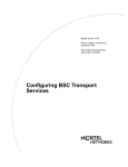 Avaya Configuring BSC Transport Services User's Manual