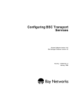 Avaya Configuring BSC Transport Services User's Manual