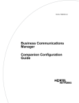Avaya Companion Configuration Guide
