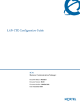 Avaya Business Communications Manager - LAN CTE Configuration Guide