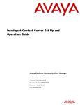 Avaya Business Communications Manager - Intelligent Contact Center User's Manual