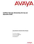 Avaya Business Communications Manager - CallPilot Message Networking User's Manual