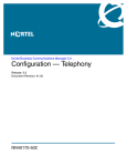 Avaya Business Communications Manager 5.0 - Configuration - Telephony Configuration manual