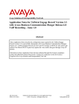 Avaya Business Communications Manager 450 (BCM 450) Application Note