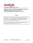 Avaya Business Communications Manager 450 (BCM 450) Application Note