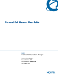 Avaya BCM Personal Call Manager User Guide