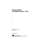 Avaya BayRS Version 13.01 Release Notes