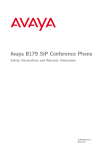 Avaya B179 User's Manual