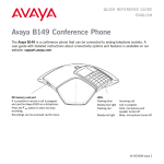 Avaya B149 Quick Reference Guide