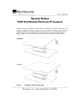 Avaya ASN Net Module Removal Procedure User's Manual