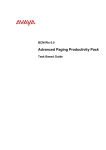Avaya Advanced Paging Productivity Pack BCM Rls 6.0 User's Manual
