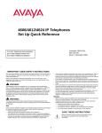 Avaya 4606/4612/4624 IP Telephones User's Manual