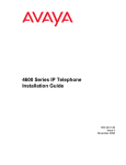 Avaya 4600 Series IP Telephone Installation Guide