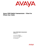 Avaya 3100 Mobile Communicator - Client for iPhone User Guide