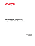 Avaya 3100 Mobile Communicator and Security User's Manual