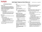 Avaya 2402 Digital Telephone User's Manual