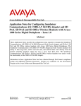 Avaya 1400 Series Digital Deskphones Application Note