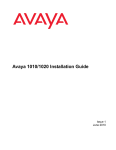 Avaya 1010/1020 Installation Guide