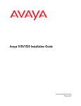 Avaya 1010/1020 Installation Guide