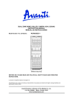 Avanti WCR683DZD-1 User's Manual
