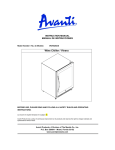Avanti WCR520AS User's Manual