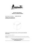 Avanti EC150B User's Manual