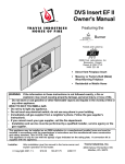 Avalon Stoves DVS Insert EF II User's Manual