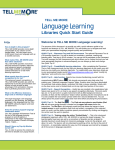 Auralog Tell me More language learning Quick Start Guide