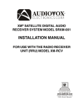 Audiovox XM-RCV User's Manual