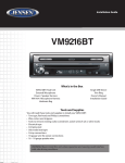 Audiovox VM9216BT Installation Manual