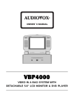 Audiovox VBP4000 User's Manual