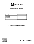 Audiovox SP-6CD User's Manual